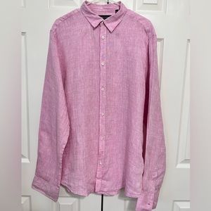 Haris Cotton 100% linenlightweight Beachy Nautical Vacation Shirt. Size XL 🌿🏖️